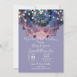 Boho Nebula Bloom Mandala-Design Einladung