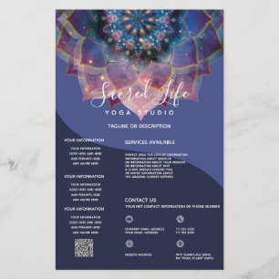 Boho Nebula Blüte Mandala-Design Flyer