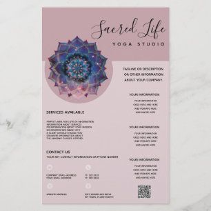 Boho Nebula Blüte Mandala-Design Flyer