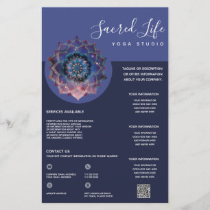 Boho Nebula Blüte Mandala-Design Flyer