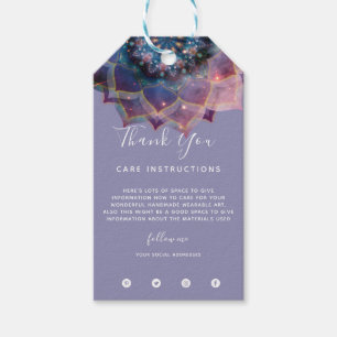Boho Nebula Blüte   Mandala-Design Geschenkanhänger