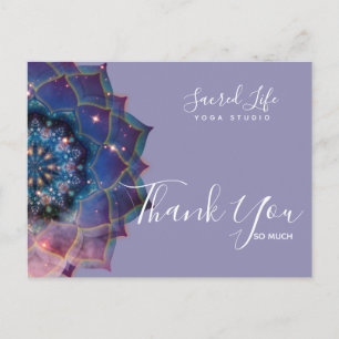 Boho Nebula Blüte Mandala-Design Postkarte