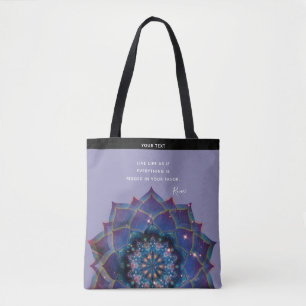 Boho Nebula Blüte   Mandala-Design Tasche