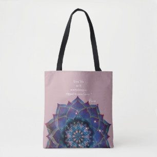 Boho Nebula Blüte Mandala-Design Tasche