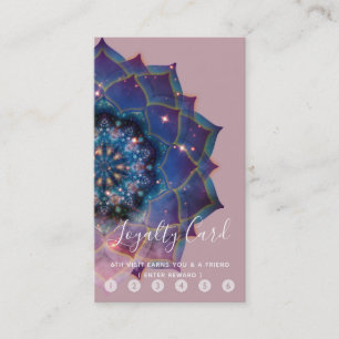 Boho Nebula Blüte   Mandala-Design Treuekarte