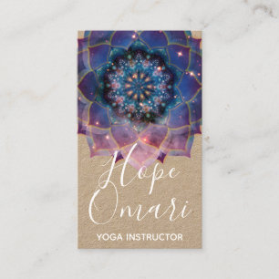 Boho Nebula Blüte   Mandala-Design Visitenkarte