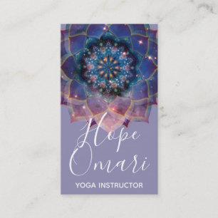 Boho Nebula Blüte   Mandala Design Visitenkarte