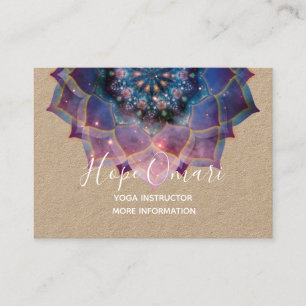 Boho Nebula Blüte   Mandala-Design Visitenkarte
