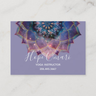 Boho Nebula Blüte Mandala-Design Visitenkarte