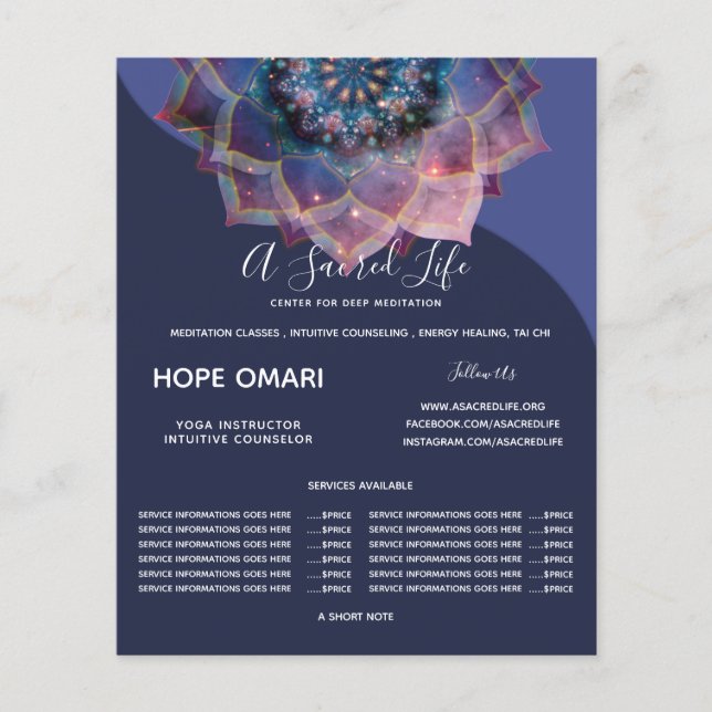 Boho Nebula Mandala, Mystik Flyer (Vorne)