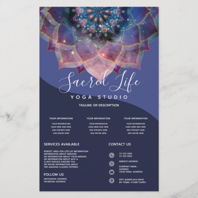 Boho Nebula Mandala, Mystik Flyer (Vorne)