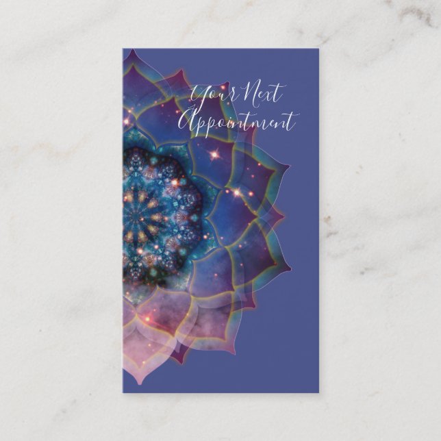 Boho Nebula Mandala, Mystik Terminkarte (Vorderseite)