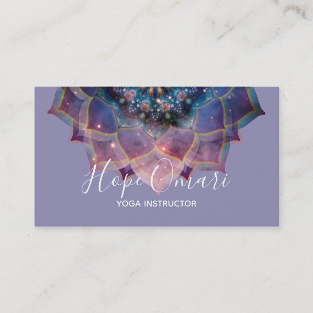 Boho Nebula Mandala, Mystik Visitenkarte (Vorderseite)