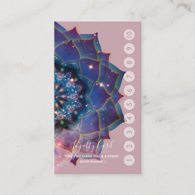 Boho Nebula Mandala, Mystik Visitenkarte (Vorderseite)