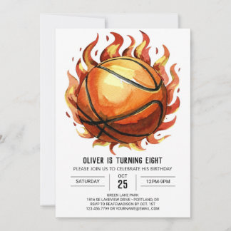 Boho Net Pastel Basketball Geburtstag Einladung