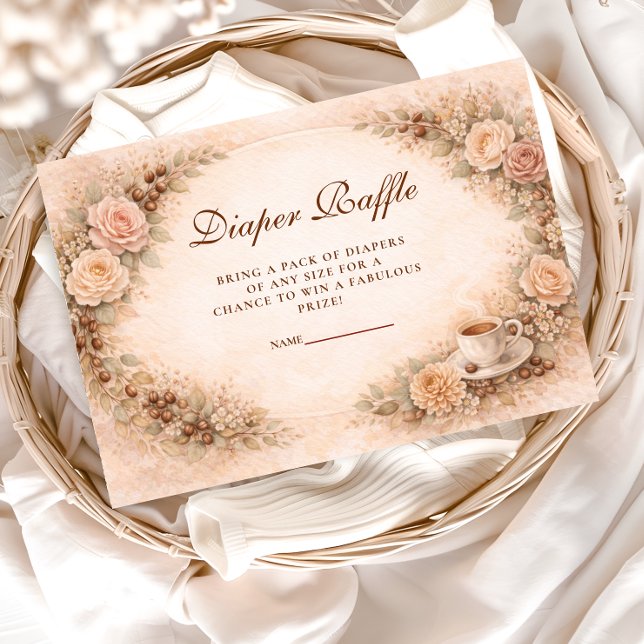 Boho Neutral A Baby Is Brewing Diapper Raffle Begleitkarte (Von Creator hochgeladen)