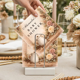 Boho Neutral A Baby Is Brewing Shower Baby Shower Serviette