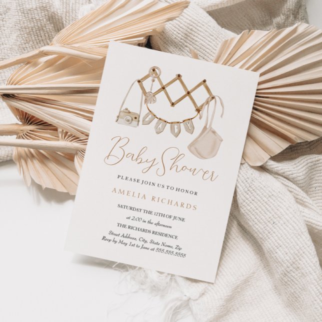 Boho Neutral Baby Shower Einladung (Von Creator hochgeladen)