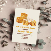 Boho Neutral Holzblock Buchstaben Babydusche