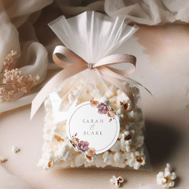 Boho Neutral Lila Floral Wedding Sticker