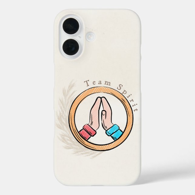Boho Neutral	Moderne Handyhülle | Teamgeist iPhone 16 Hülle (Rückseite)