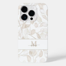 Boho Neutral Money Pflanze Individuelle Name Case-Mate iPhone 14 Pro Hülle