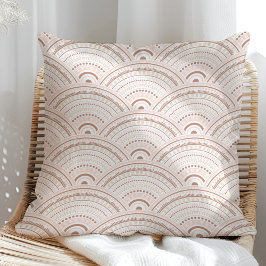 Boho Neutral Rainbow Pattern Pillow Kissen