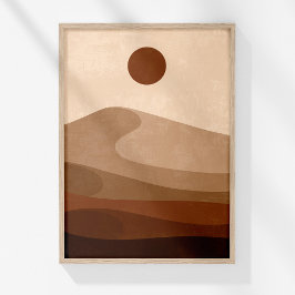 Boho Neutrale Abstrakte Landschaft Wüste Wand Kuns Poster