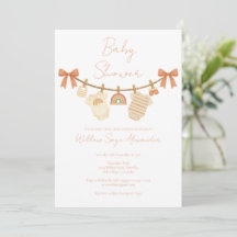 Boho-Neutrale Baby-Party mit Wäscheleine
