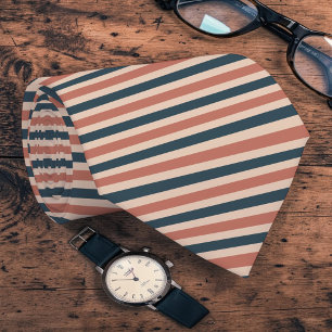 Boho neutrale farbige Streifen Krawatte