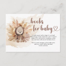 Boho neutrale Teddy Bären Pampas Gras Anforderung Begleitkarte