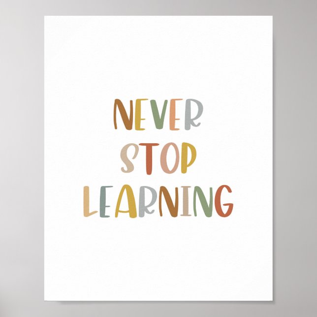 Boho nie aufhören, Poster zu lernen (Vorne)