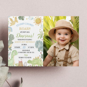 Boho Niedlich Dinosaurier Boy Birthday Einladung