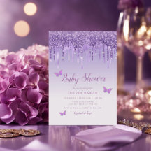 Boho Niedlich Ombre Lila Butterfly Girl Babydusche