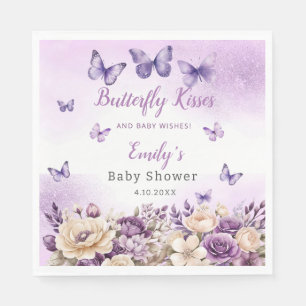 Boho Niedlich Watercolor Floral Butterfly Babydusc Serviette