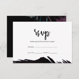 Boho Nights Noir avec Mariage en plume RSVP