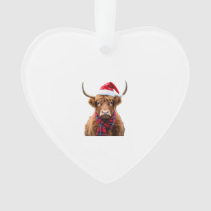 Boho Noël T-Shirt Vache des Highlands de Noël (2)