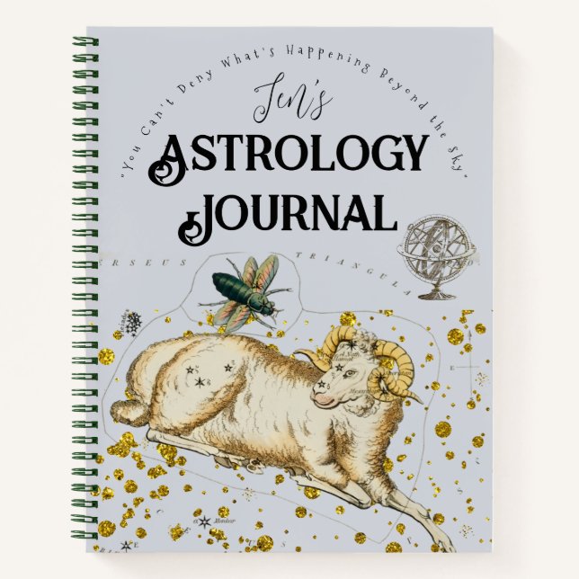 Boho Nom personnel Astrologie Journal Planificateu (Devant)