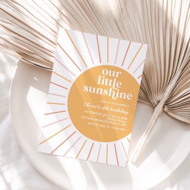 boho notre petite invitation d'anniversaire soleil (Créateur téléchargé)