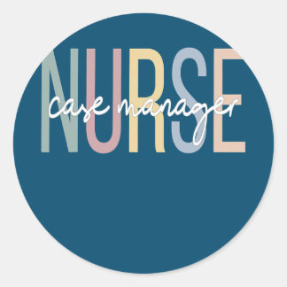 Boho Nurse Case Manager Pflege von Fällen Runder Aufkleber