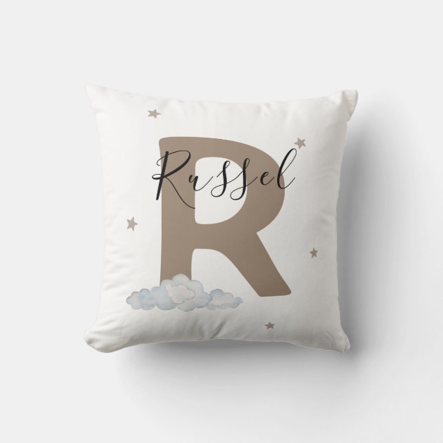 Boho Nursery Pillow Personalized Letter Cushion Kissen (Vorderseite)