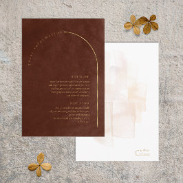Boho-Oase Hochzeitsdetails Umber ID959 Begleitkarte