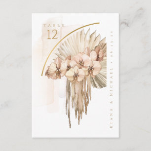 Boho Oasis Mariage Bouquet Numéro de table ID959