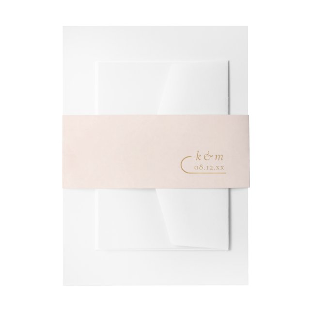 Boho Oasis Wedding Blush ID959 Einladungsbanderole (Vorderseite Beispiel)