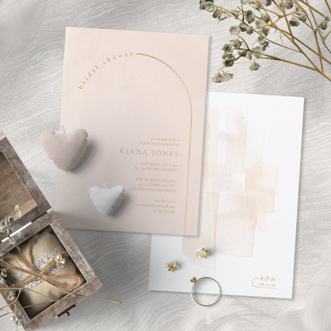 Boho Oasis Wedding Brautparty Blush ID959 Einladung (Von Creator hochgeladen)