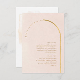 Boho Oasis Wedding Details Blush ID959 Begleitkarte