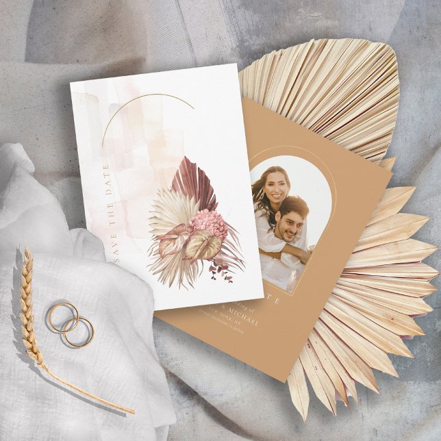 Boho Oasis Wedding Foto Template ID959 Save The Date (Von Creator hochgeladen)