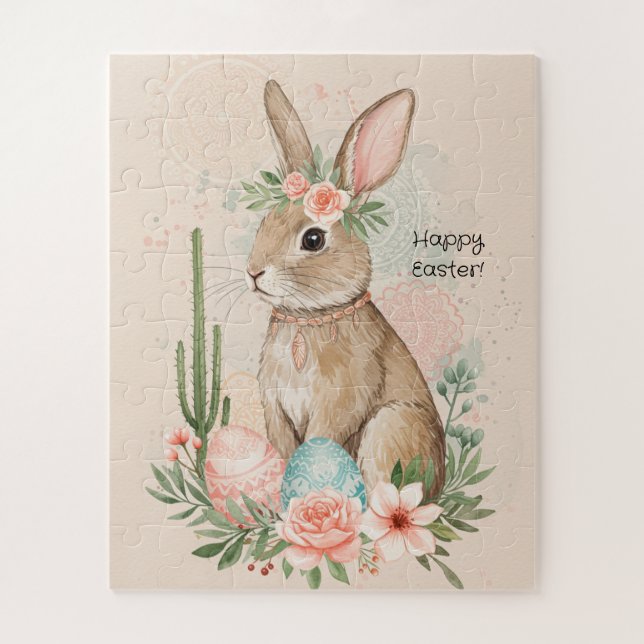 Boho Oaster Bunny Whimsical Pastel (Vertikal)