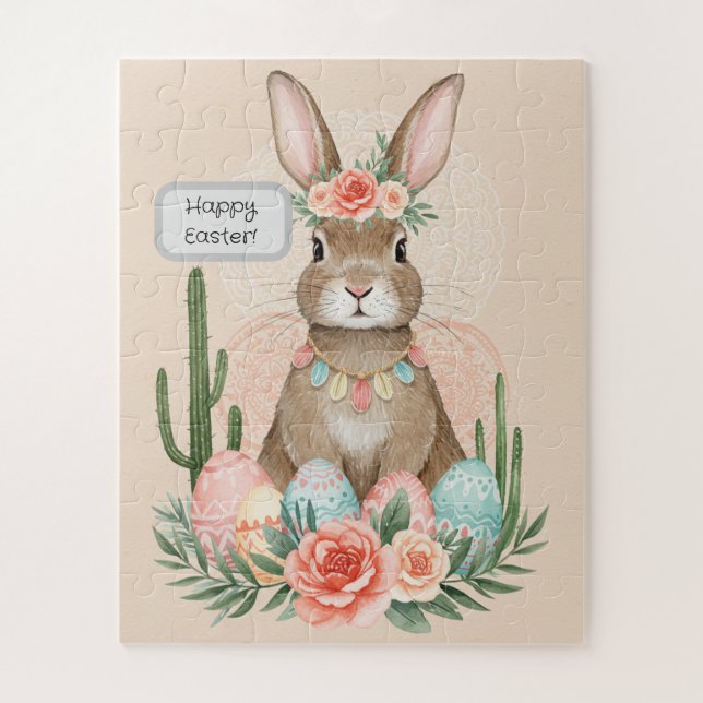 Boho Oaster Bunny Whimsical Pastel (Vertikal)