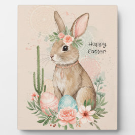Boho Oaster Bunny Whimsical Pastel Fotoplatte